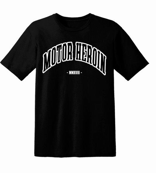 Motor Heroin College T-Shirt Schwarz